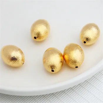 14K coberto de ouro acessórios de desenho do fio em forma de ovo, através de orifício de contas DIY acessórios feitos à mão com materiais feitos à mão accessoriy